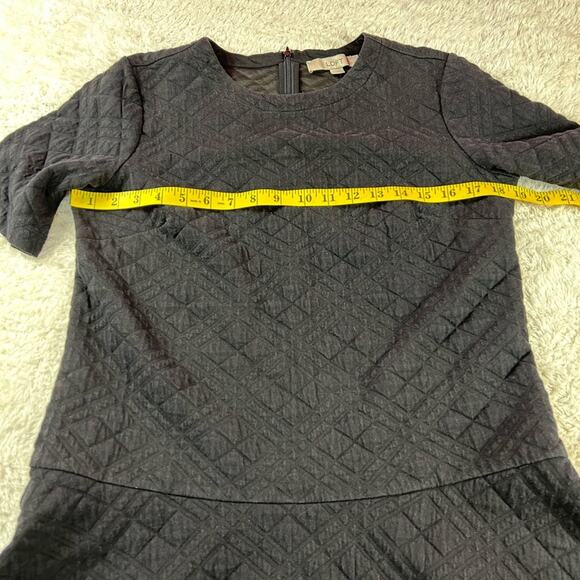 Ann Taylor LOFT quilted drop waist black sweatshirt dress, size med - Picture 5 of 9